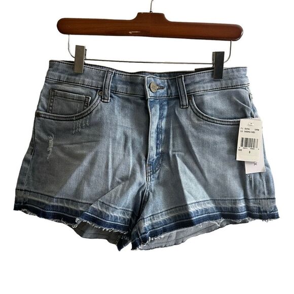 Kut from the Kloth High Rise Lightly Distressed Denim Shorts -‎ Size 6 - Picture 3 of 9